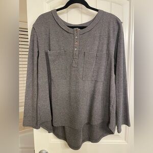 POL Gray Long Sleeve Tee
